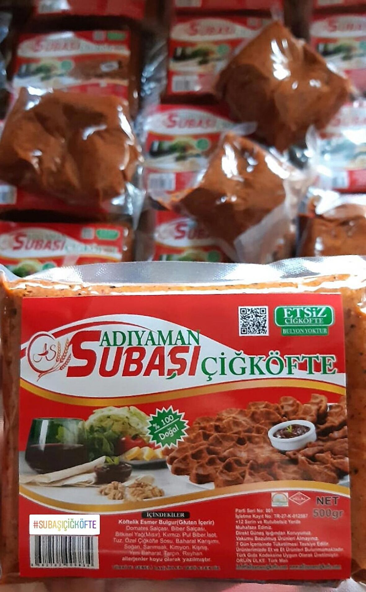 3 adet500gr vakumlu Çiğköfte