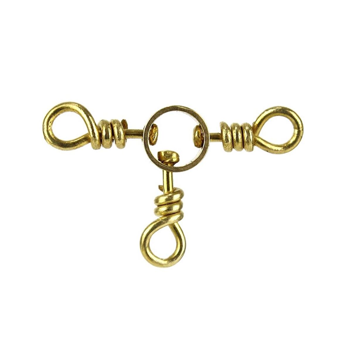 Brass 3-Way Swivels No:5 3 Lü Fırdöndü 12 Li Pkt