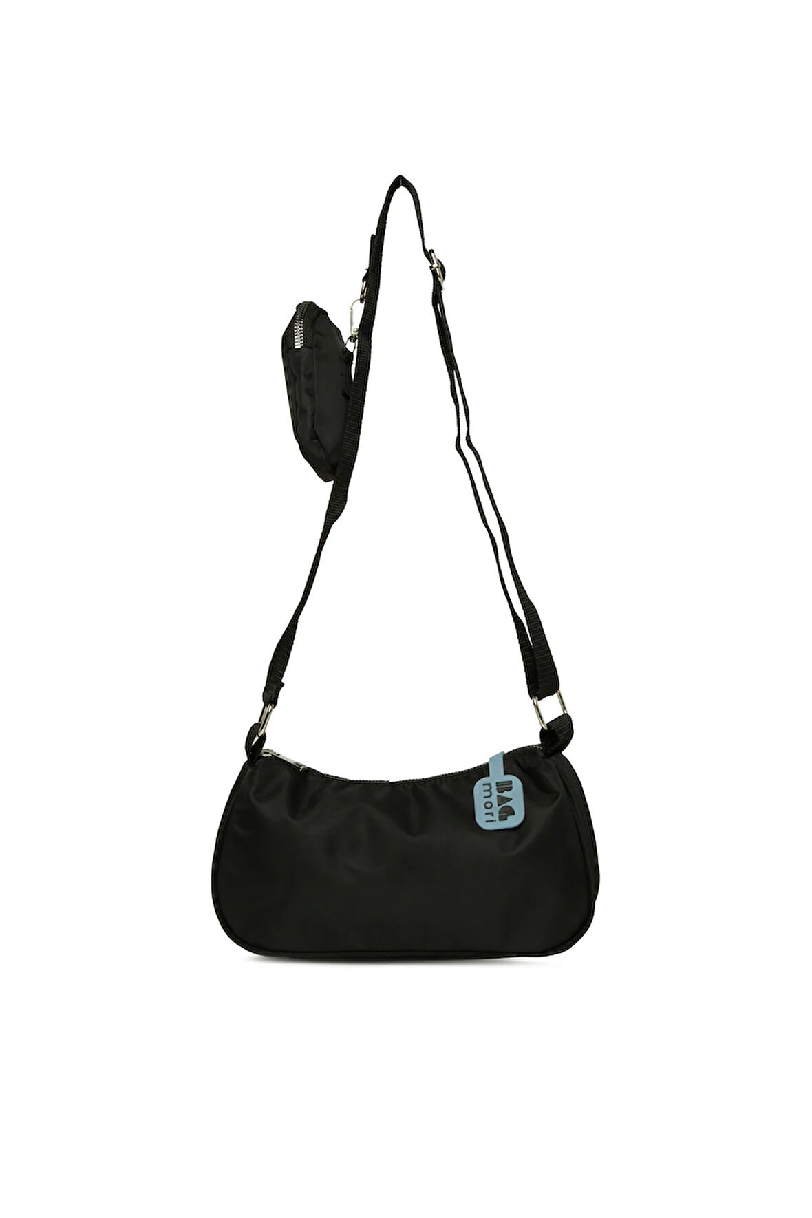 Siyah  Cüzdanlı Saten Baget M000008576