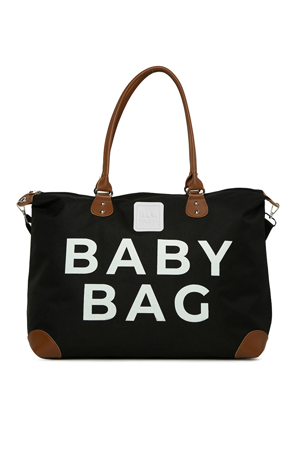 Siyah Baby Bag Baskılı Garnili Anne Bebek Çantası M000008582