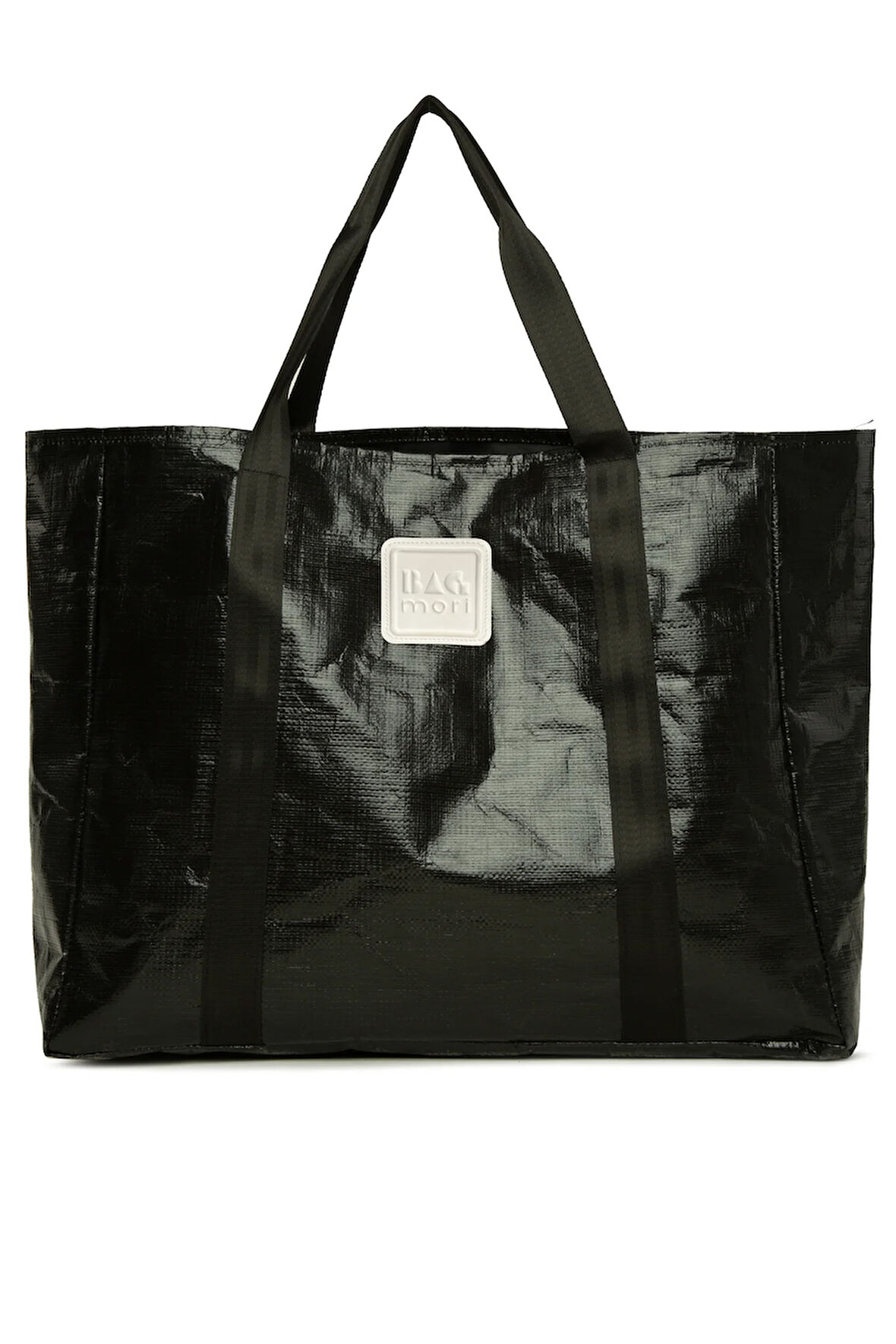 Siyah  Çift Şeritli Maxi Boy Plaj Çantası M000008590