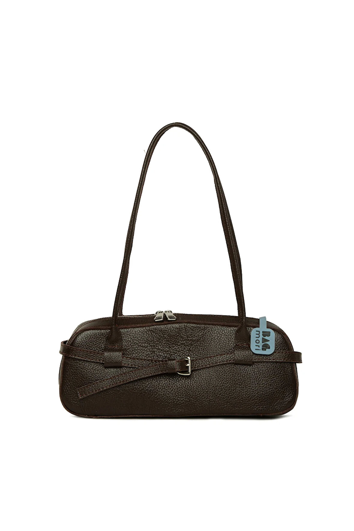 Kahverengi  Gerçek Deri Kemerli İnce Askılı Çanta M000008606