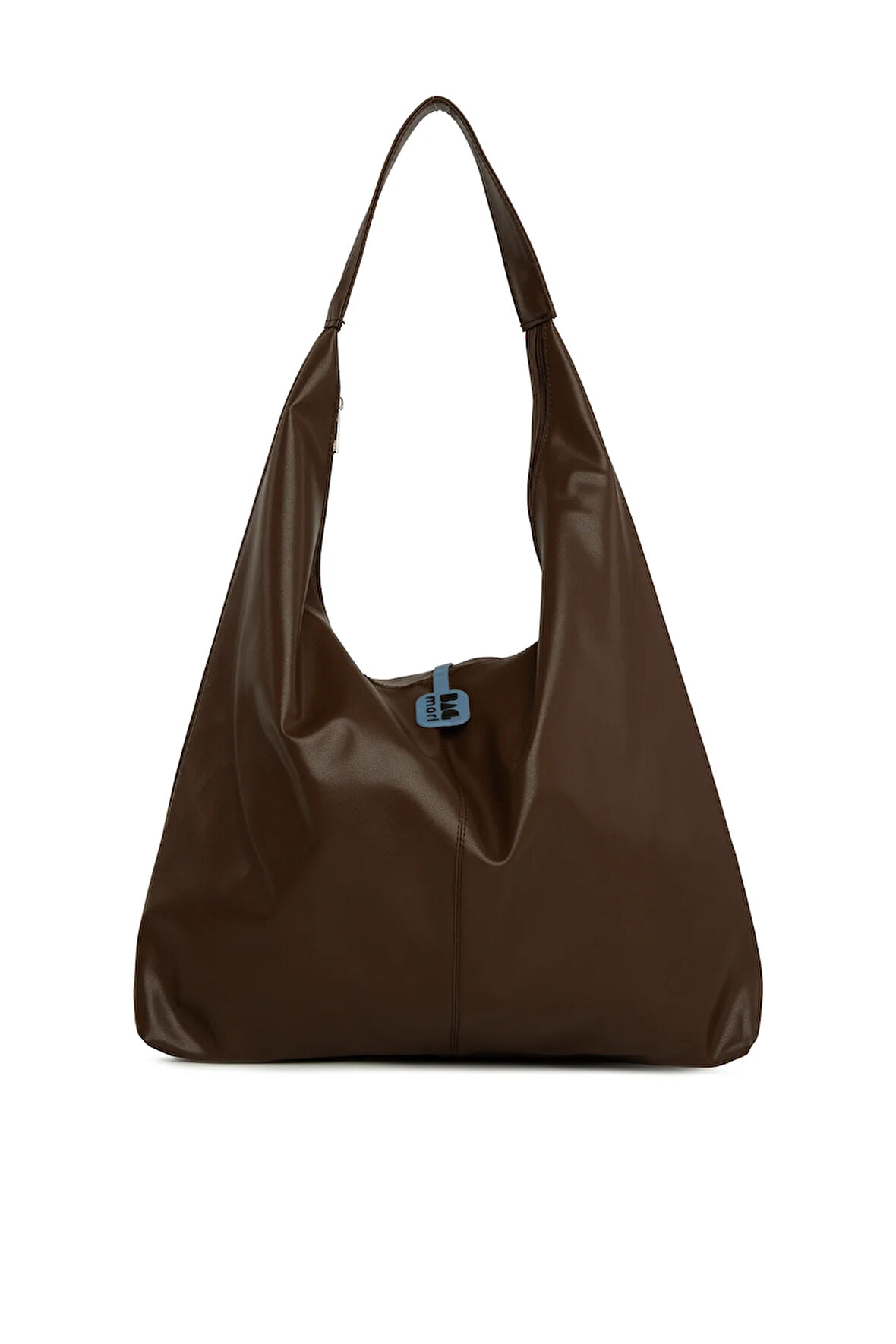 Kahverengi  Yumuşak Dokulu Oval Maxi Boy Omuz Çantası M000008651