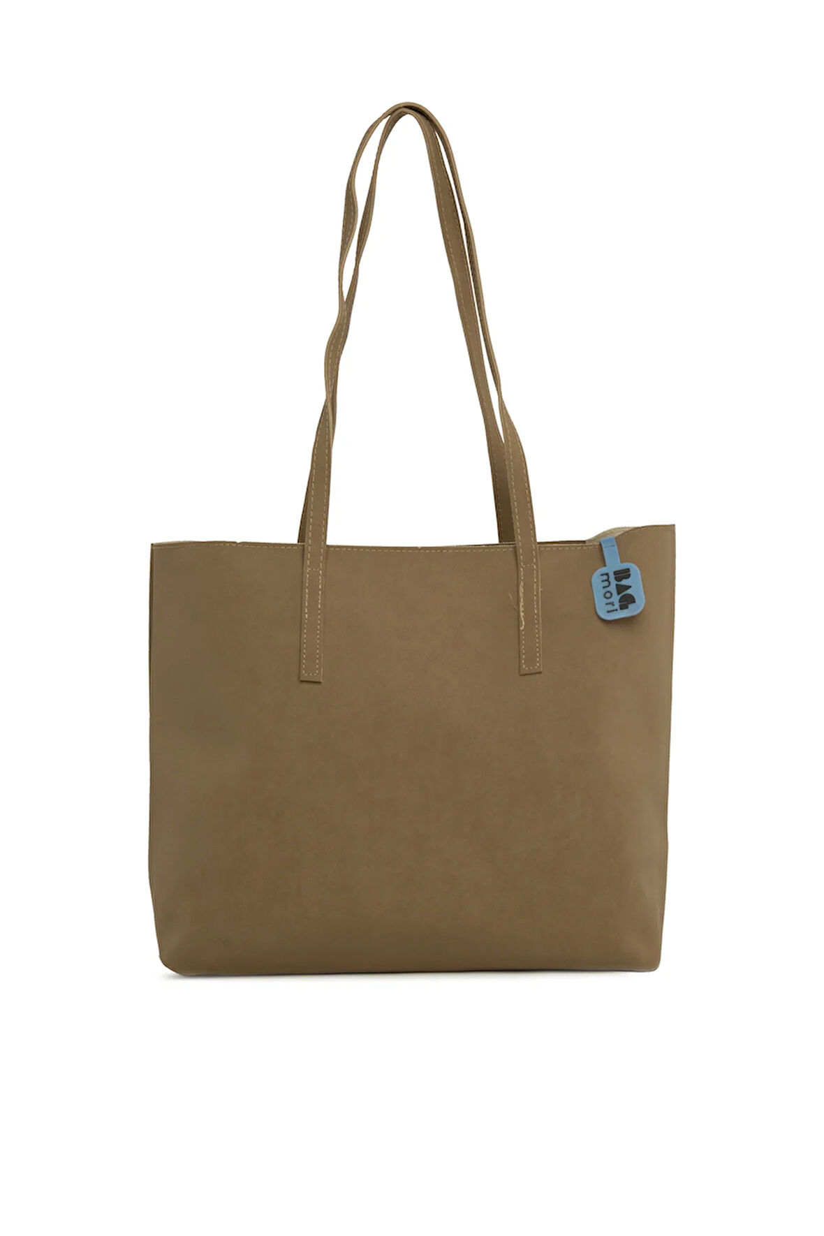 Vizon  İnce Askılı Fermuarlı Nubuk Tote Çanta M000008656