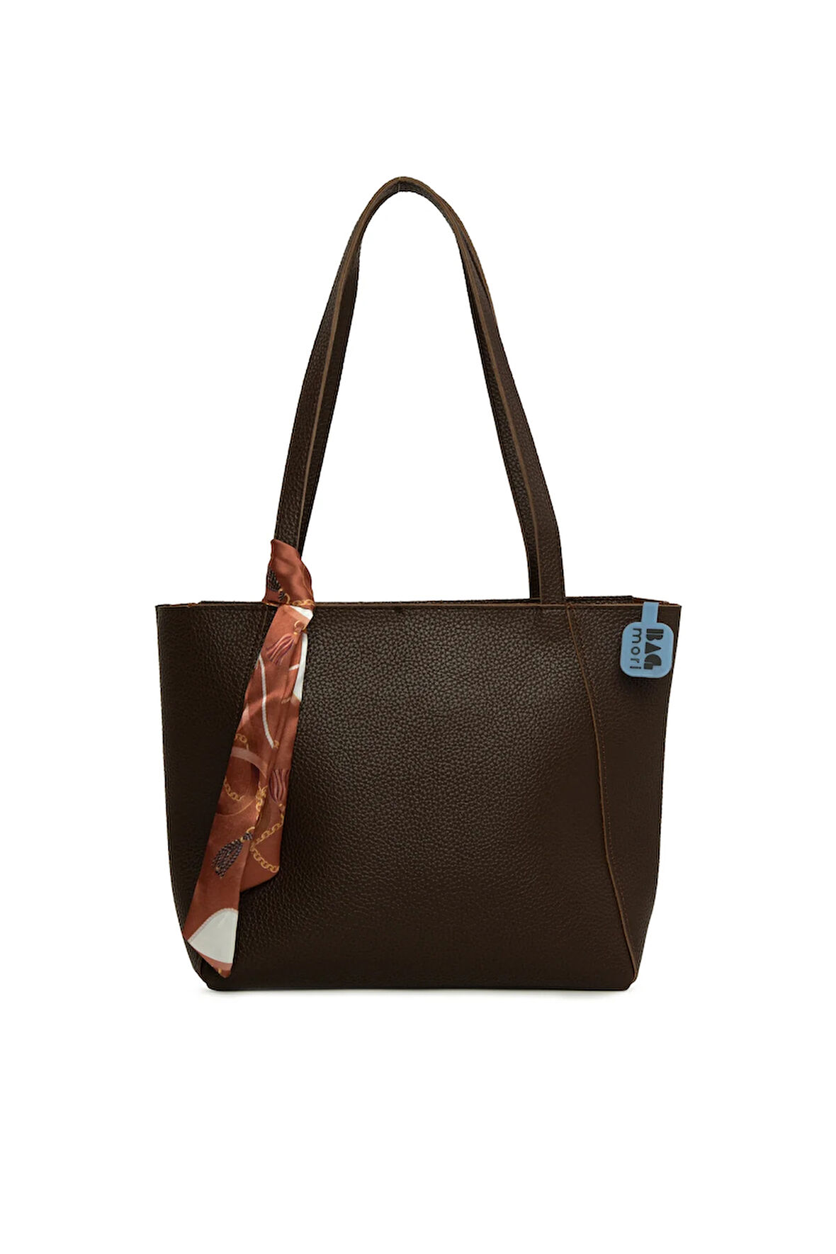 Kahverengi  Üç Bölmeli Şallı Tote Çanta M000008659