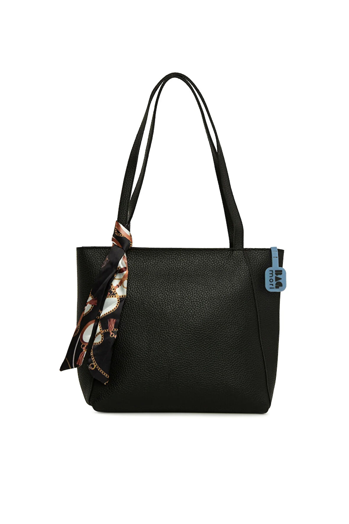 Siyah  Üç Bölmeli Şallı Tote Çanta M000008659