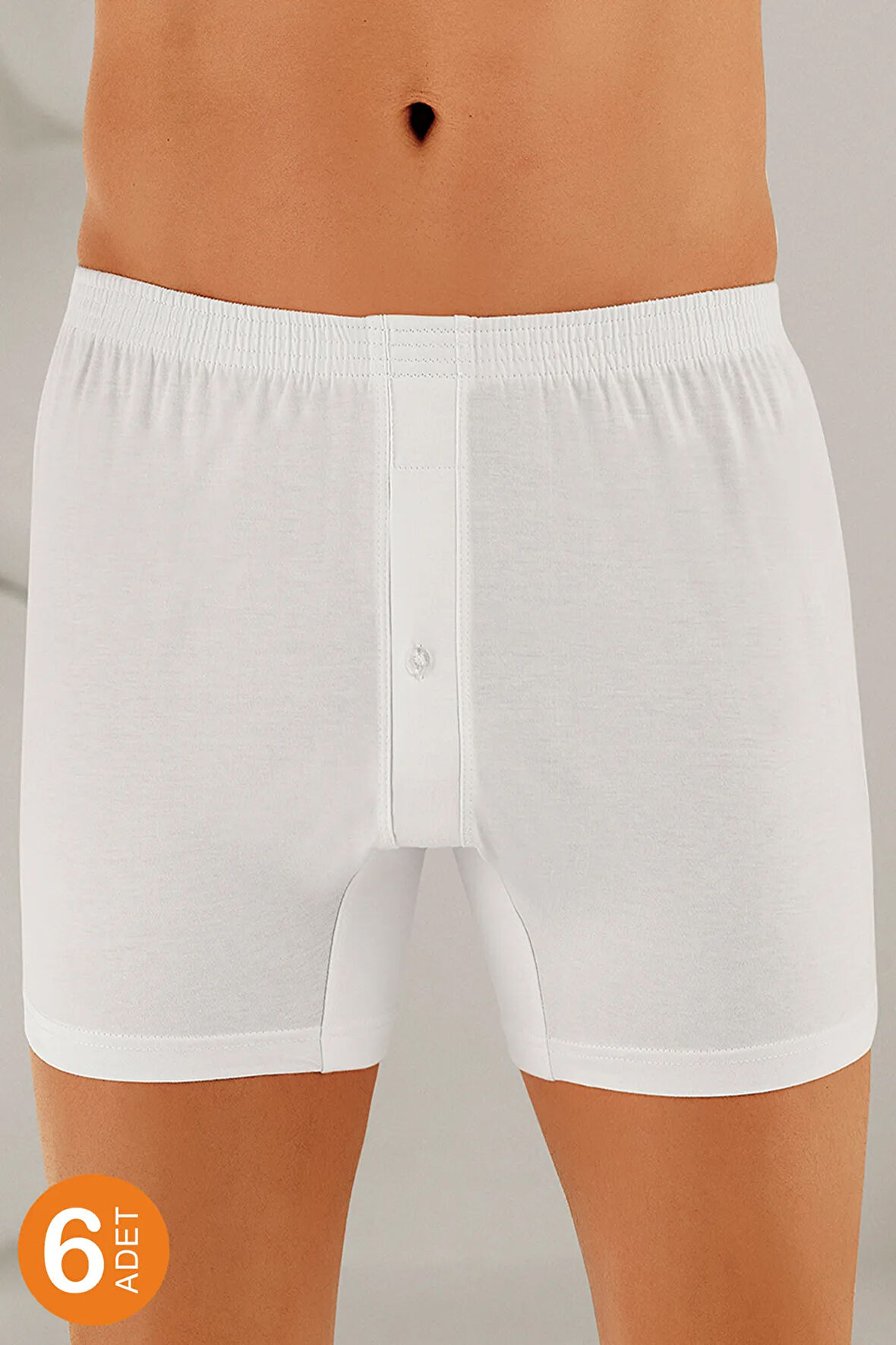 Erkek Siyah 6 Lı Paket Penye Boxer Me010