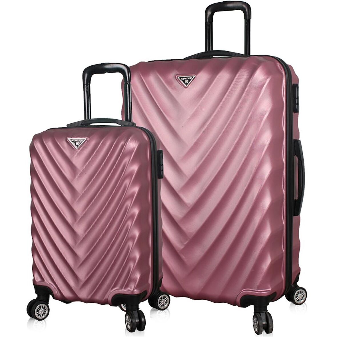 My Valice Lotus Abs 2'li Valiz Seti (Kabin ve Büyük) Rose