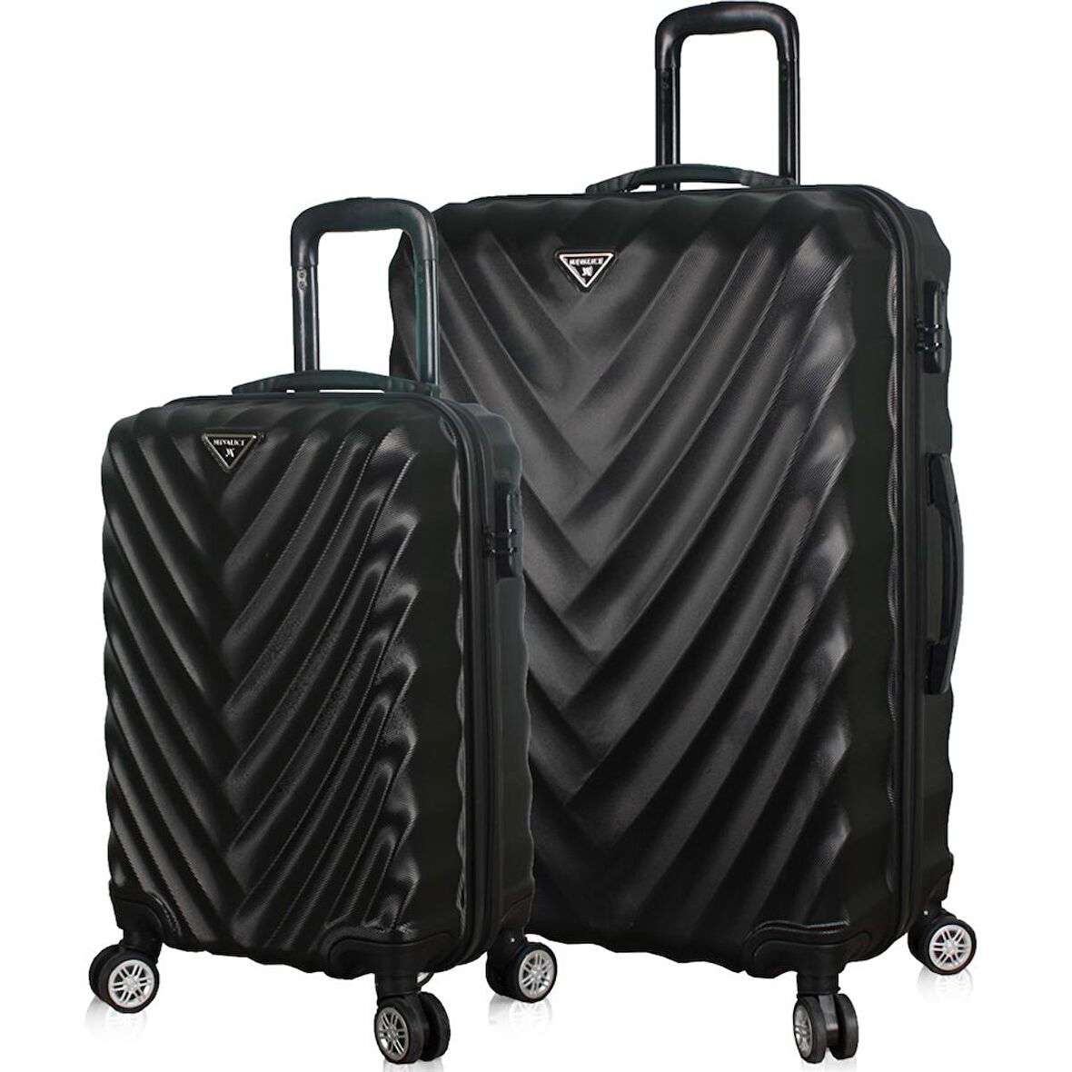 My Valice Lotus Abs 2'li Valiz Seti (Kabin ve Büyük) Siyah