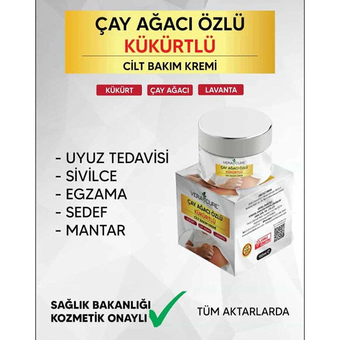 Çay Ağacı Özlü Kükürtlü Cilt Bakım Kremi 150ML