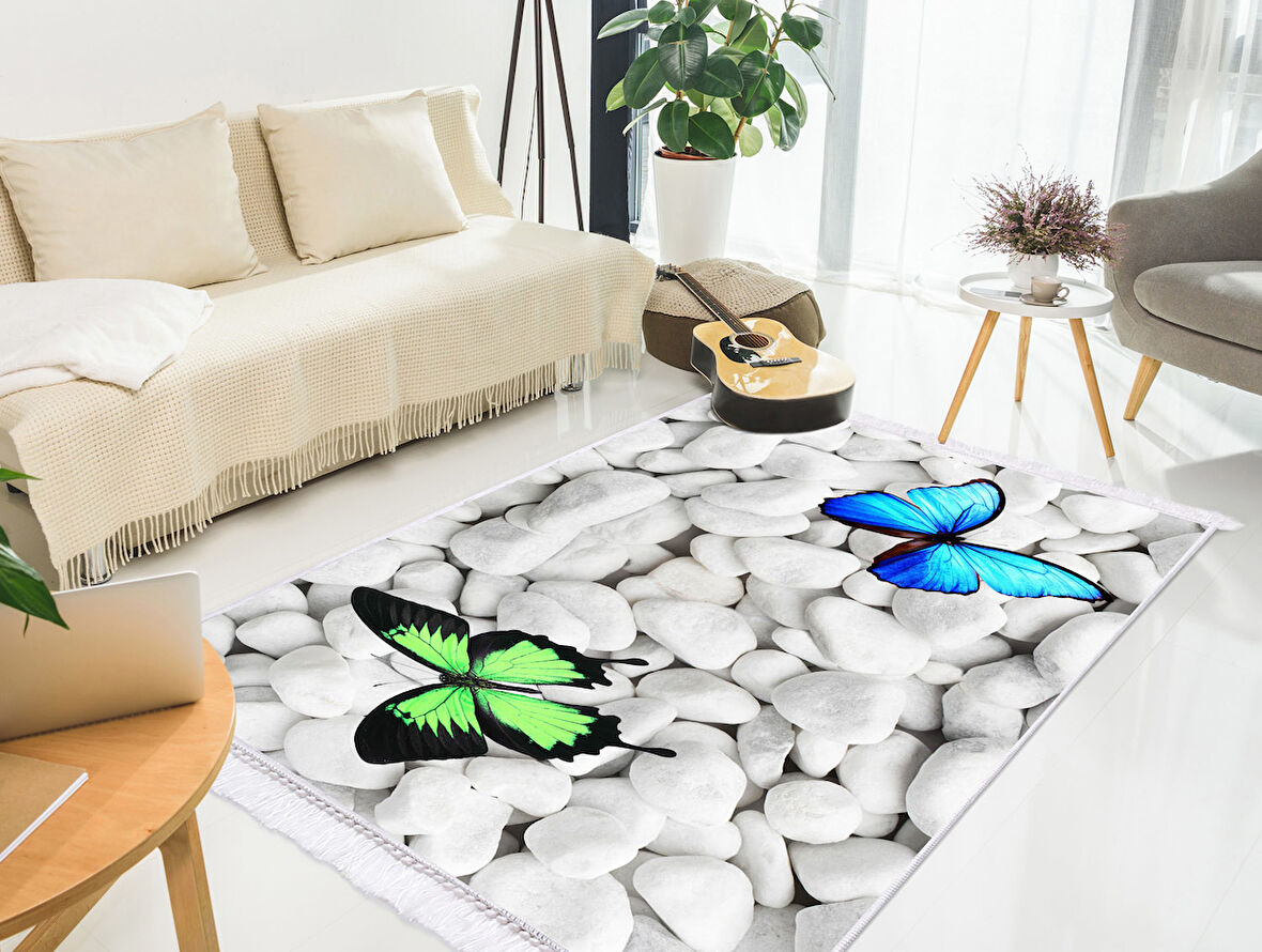 Dekoreko İnci Halı Dijital Saçaklı 1911 Desen 1