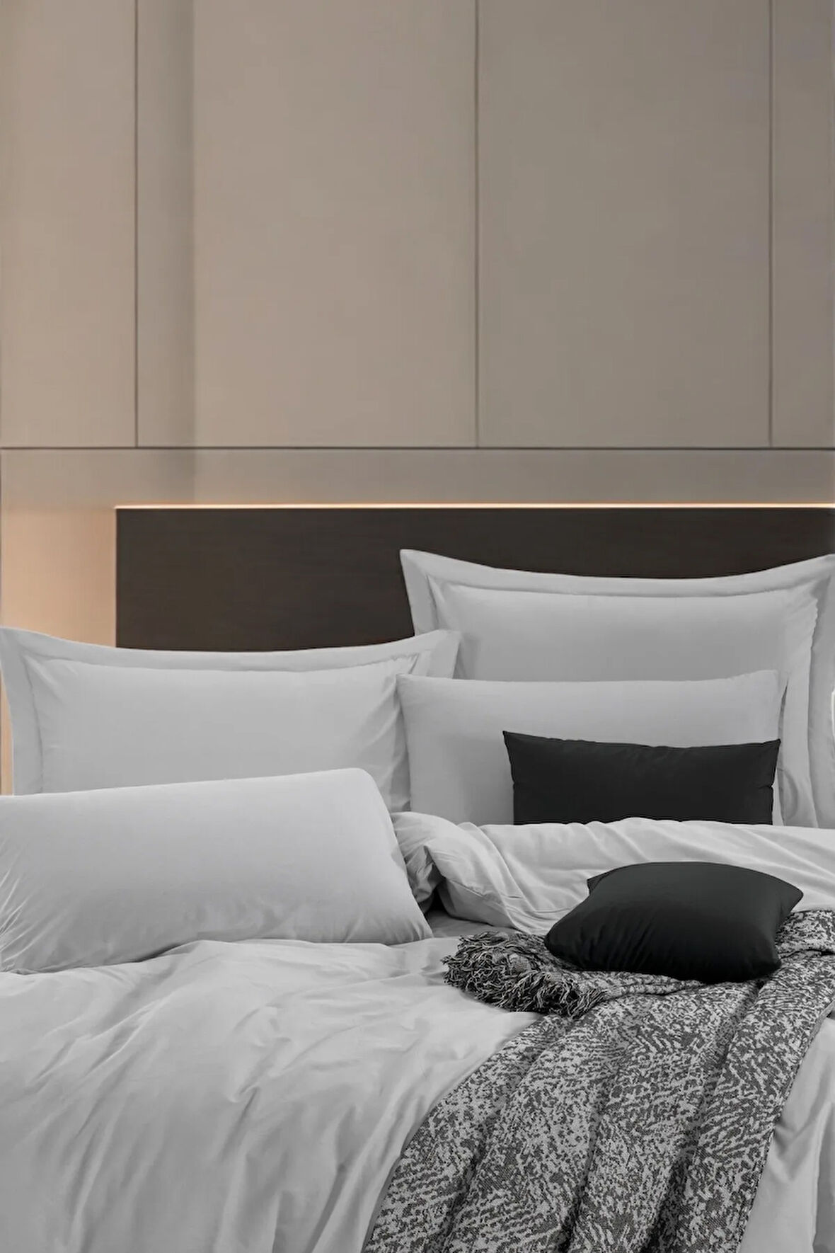 DUO Nevresim Takımı Çift Kişilik VividTone İreneGri