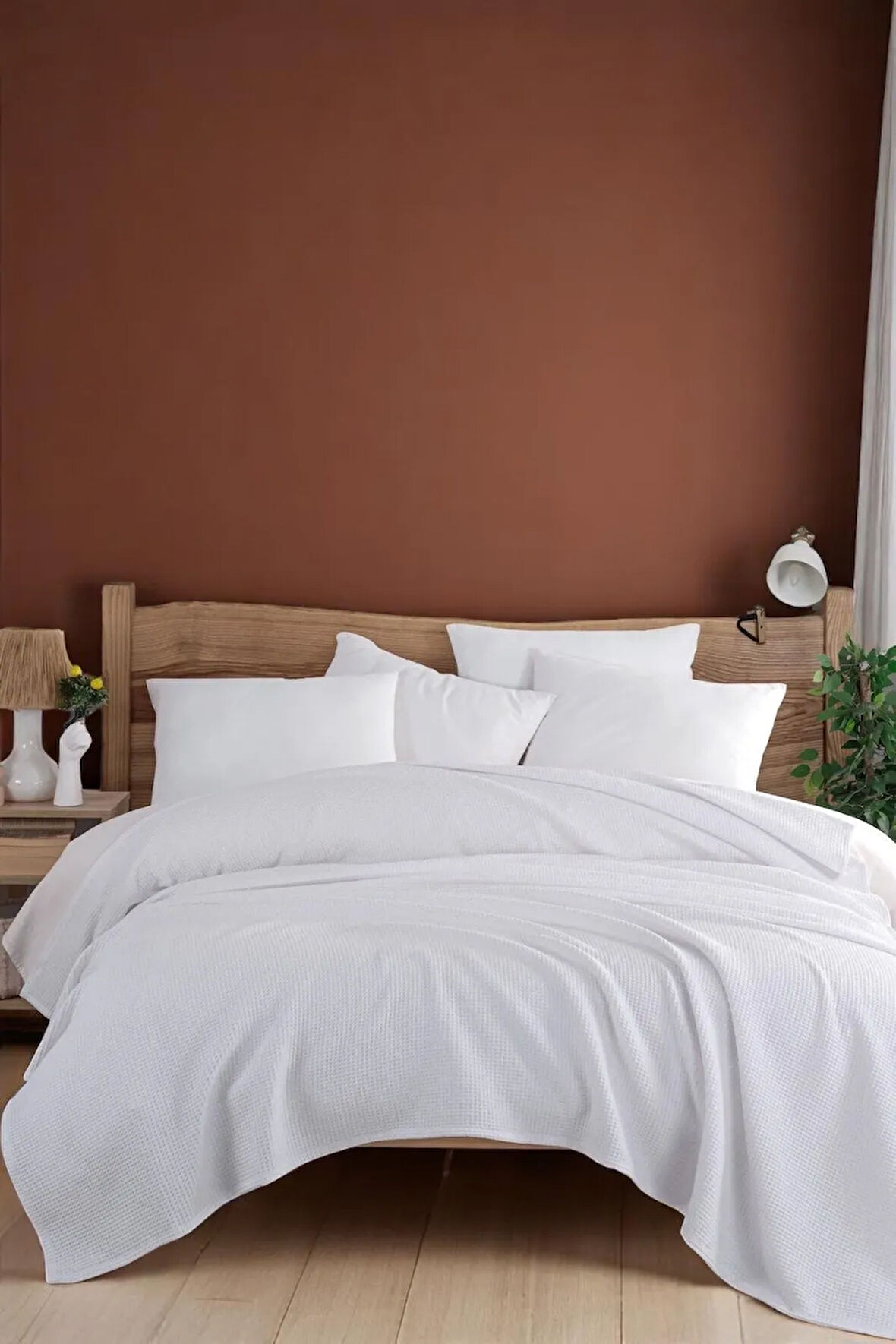 Ecocel Pike Örtü Çift Kişilik 200x230cm Sincere Beyaz