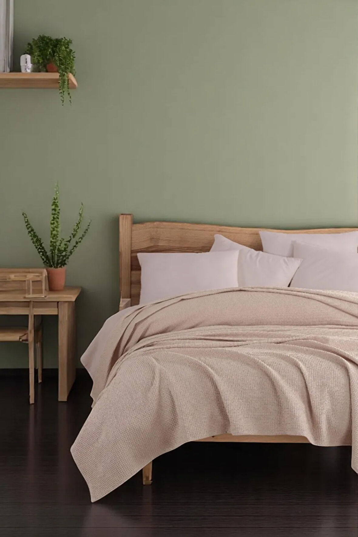 Ecocel Pike Örtü Battal MegaKing 260x230cm Sincere Koyu Bej