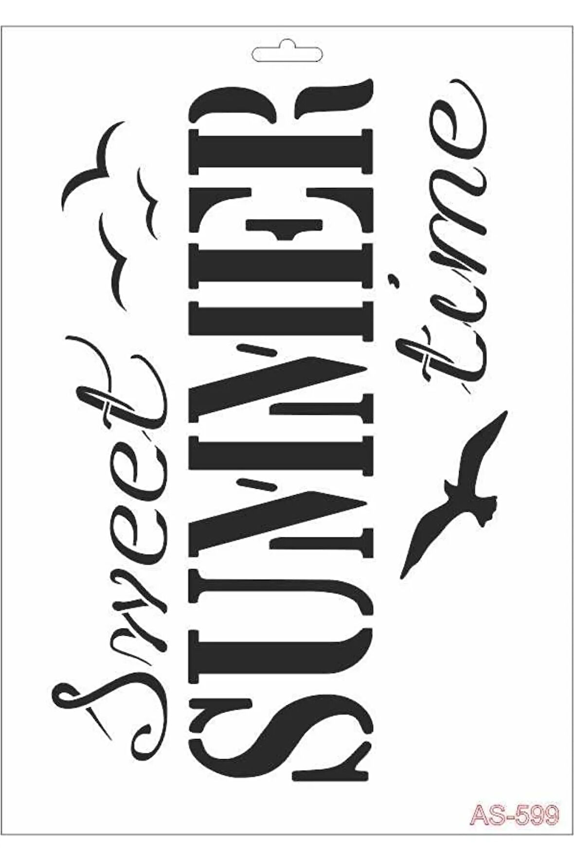 As599 - A4 Stencil Sweet Summer,stensil,şablon