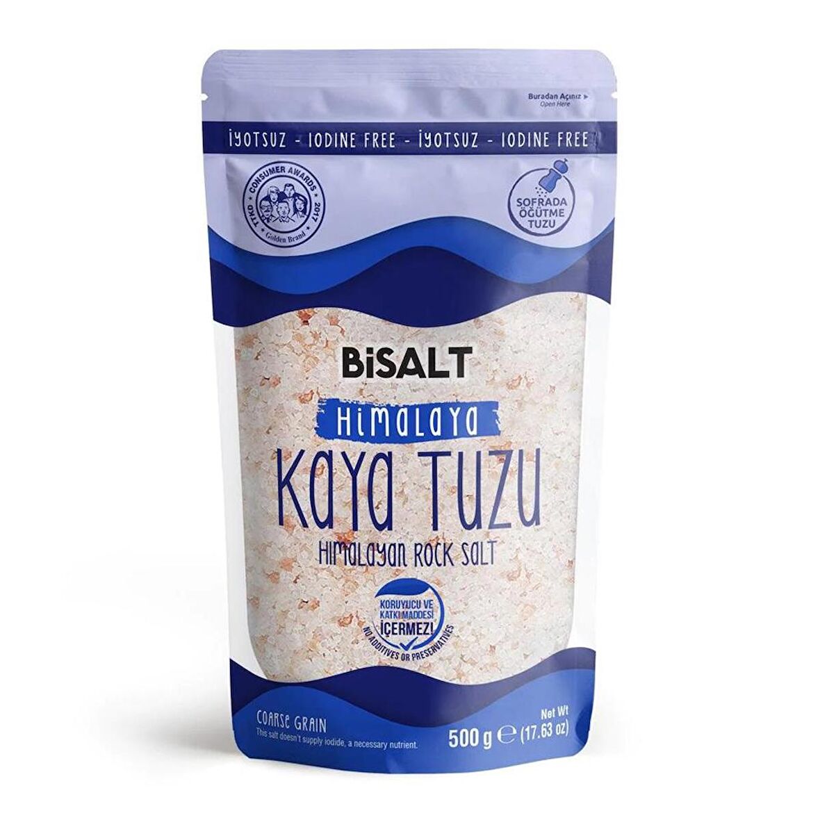 Bisalt Himalaya Kaya Tuzu İri 500gr - İyotsuz