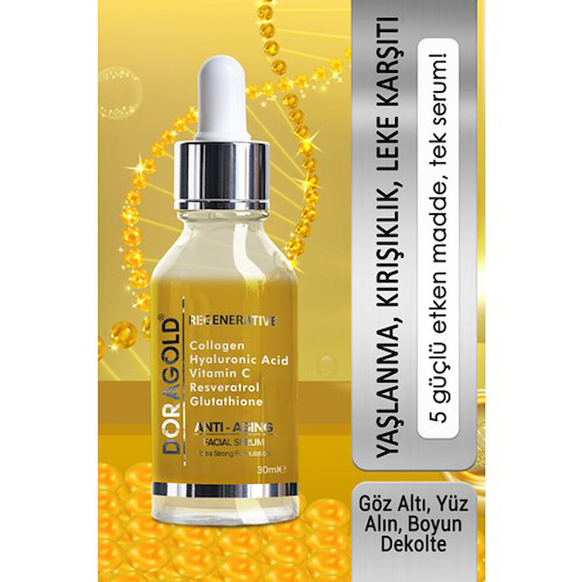Doragold Reganerative Antı Agıng - Yaşlanma Karşıtı Yüz Bakım Serumu 30 Ml