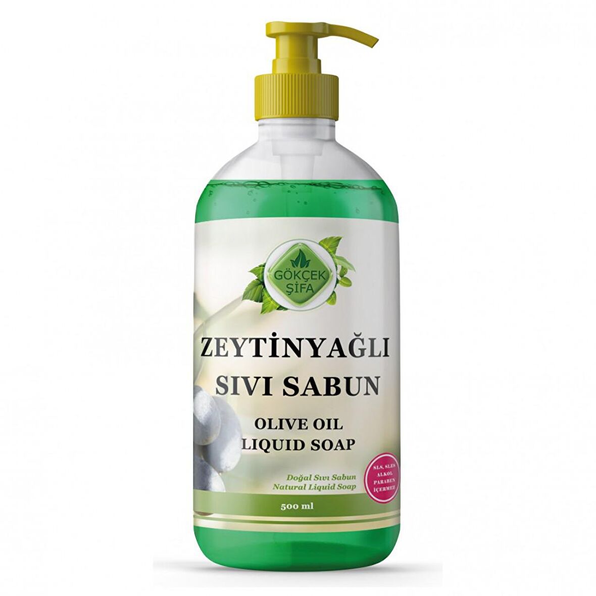 Zeytinyağlı Sıvı Sabun (OLİVE OİL LİQUİD SOAP) 500 Ml.