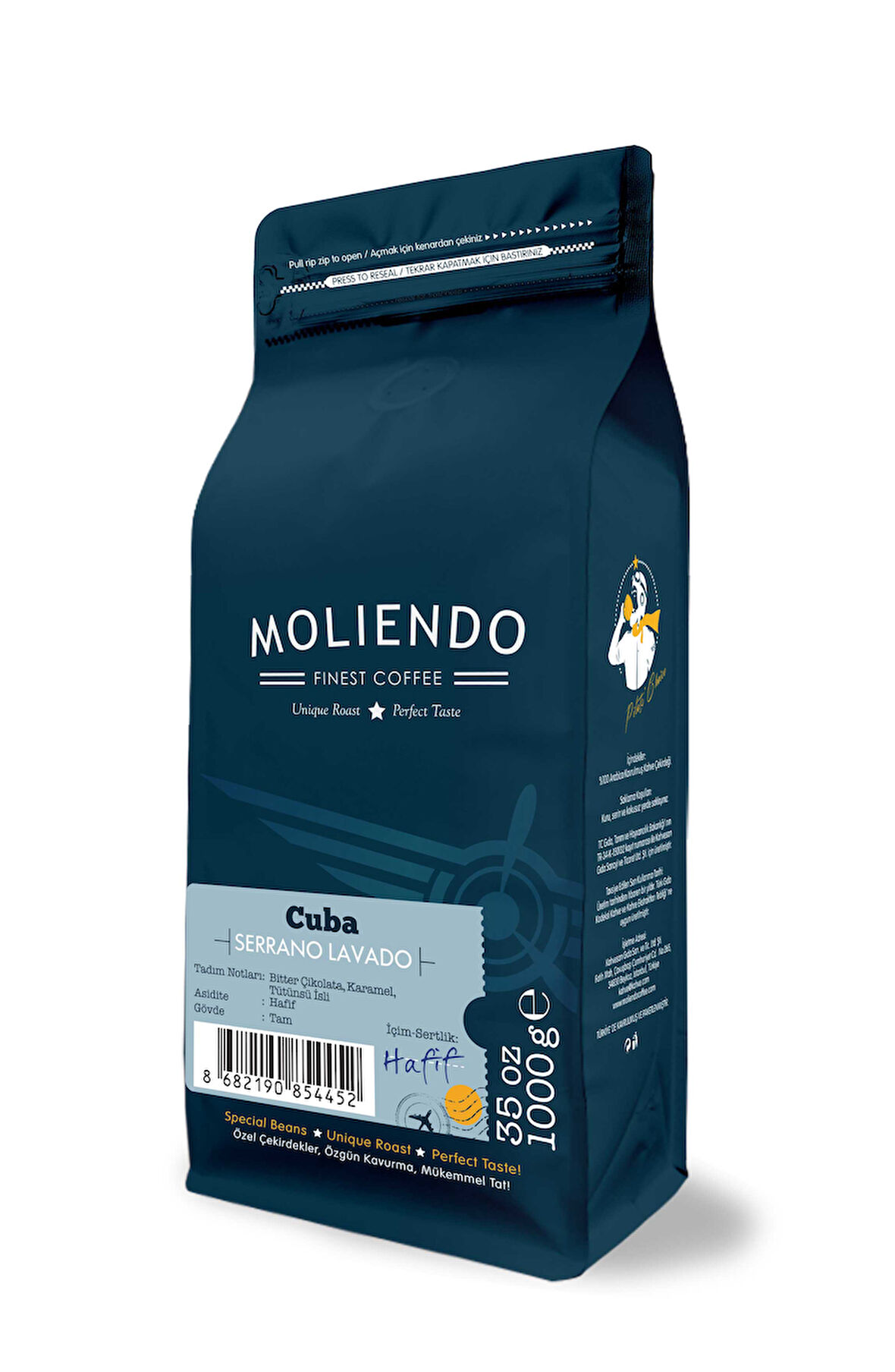 Moliendo Cuba Serrano Lavado Yöresel Kahve 1000 gr.