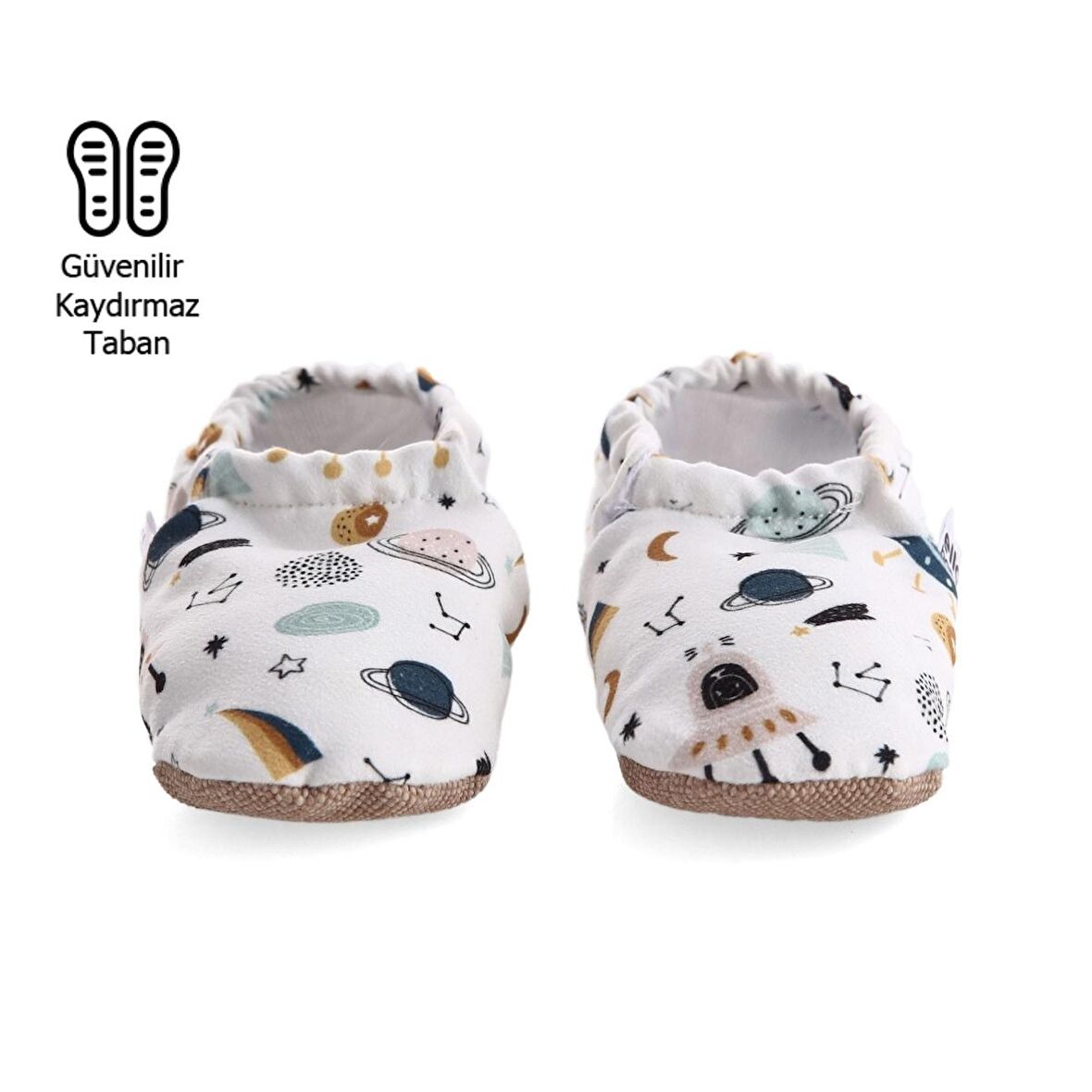 Uzay  Organik Pamuk Ev Kreş Ayakkabısı Patik