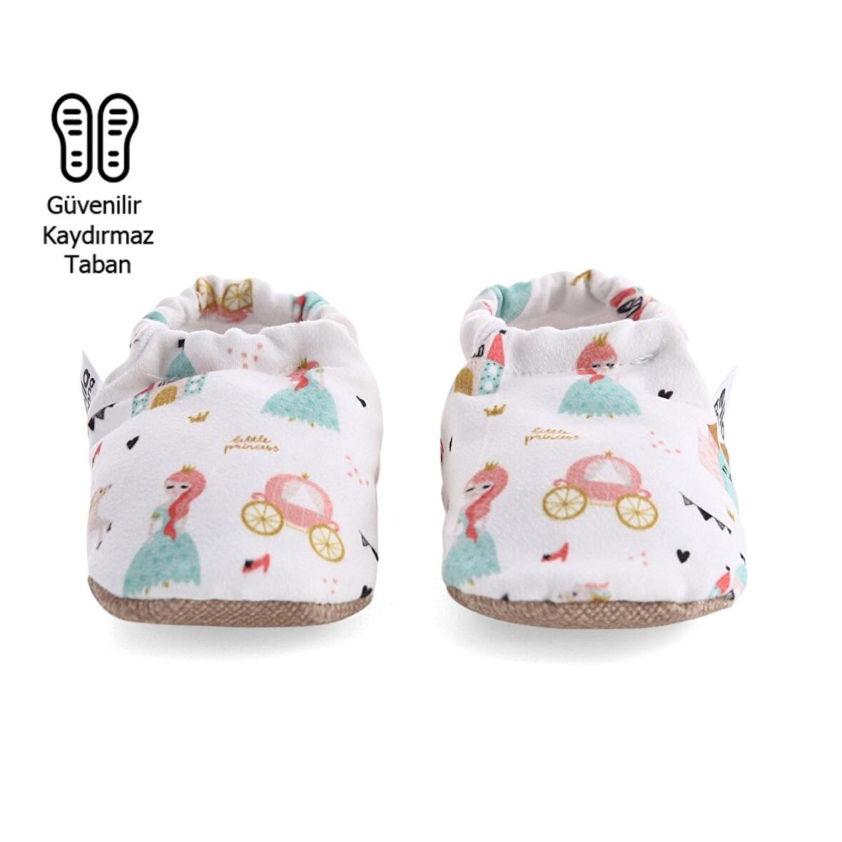 Prenses Organik Pamuk Ev Kreş Ayakkabısı Patik