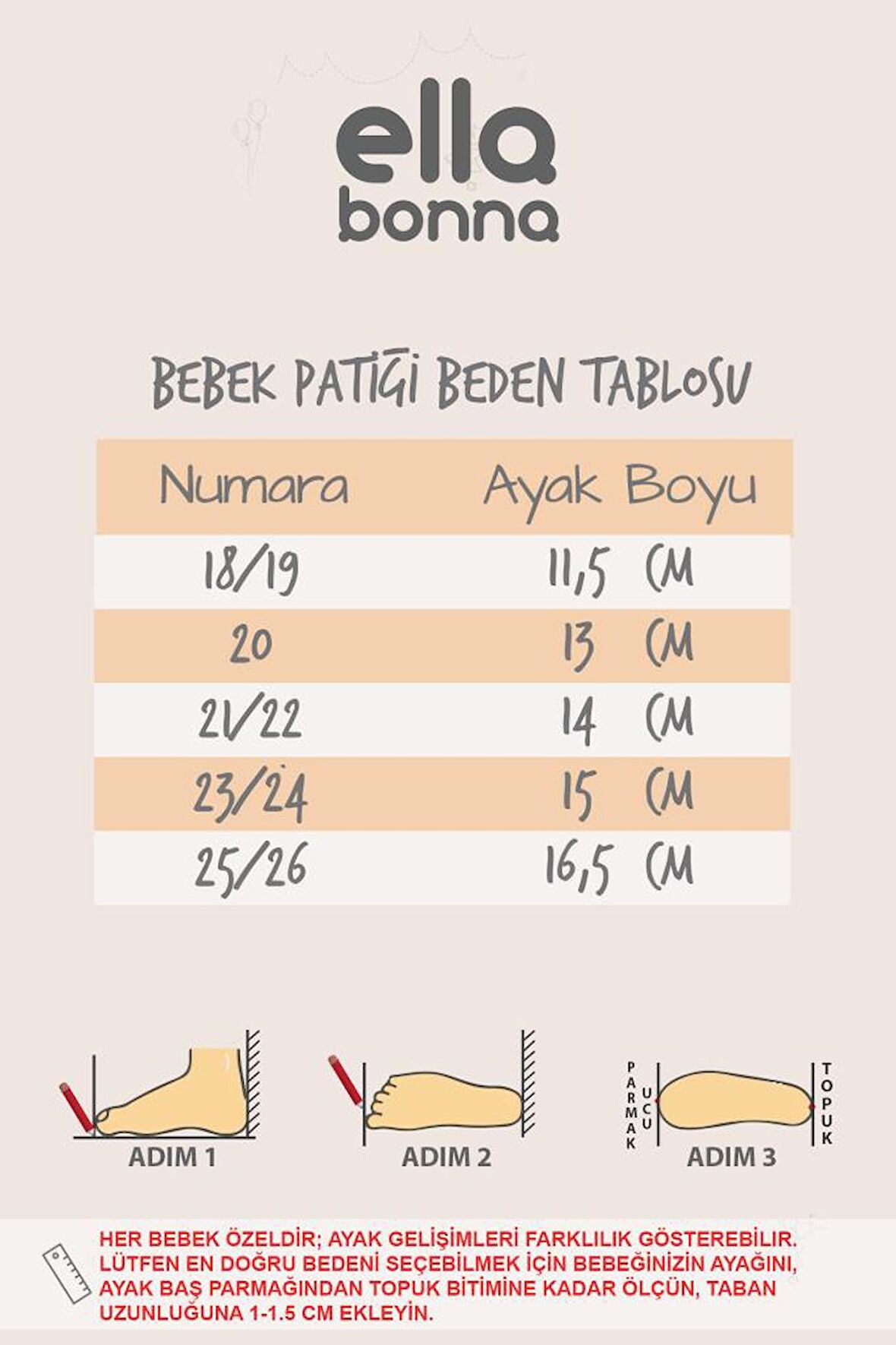 Ella Bonna Polar Bebek Pandufu Ev Patiği, Kaydırmaz Taban, Organik Pamuk Astar, Ev Kreş Ayakkabısı