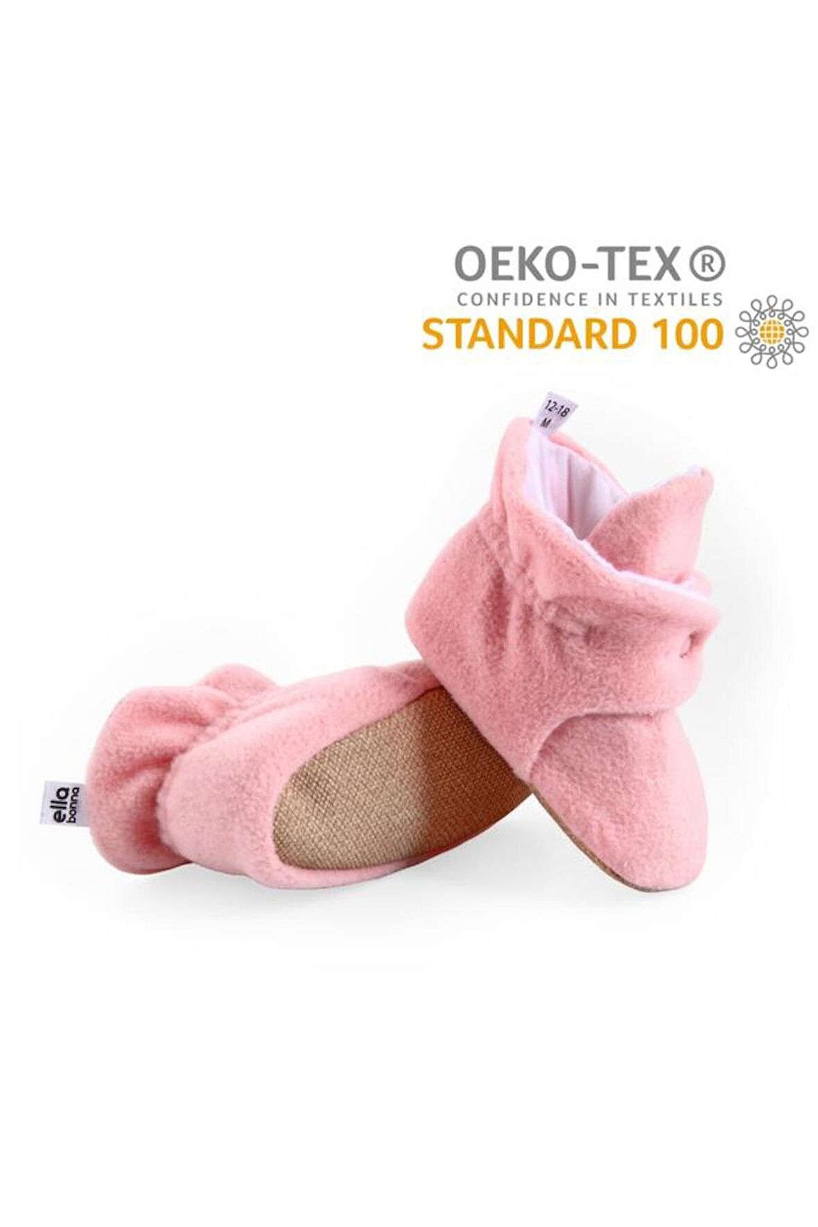 Kaydırmaz Taban Polar Pamuk Astarlı Unisex Bebek Çocuk Ev Terliği Basic