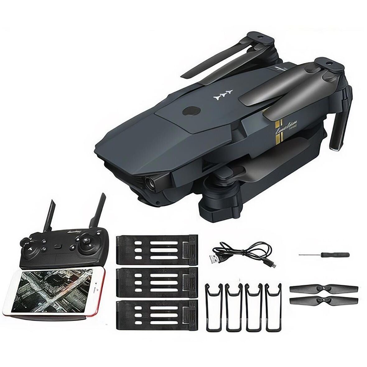 Aden E58 Fly More Combo 1 Bataryalı Android iOS Uyumlu Kameralı Hobi Drone
