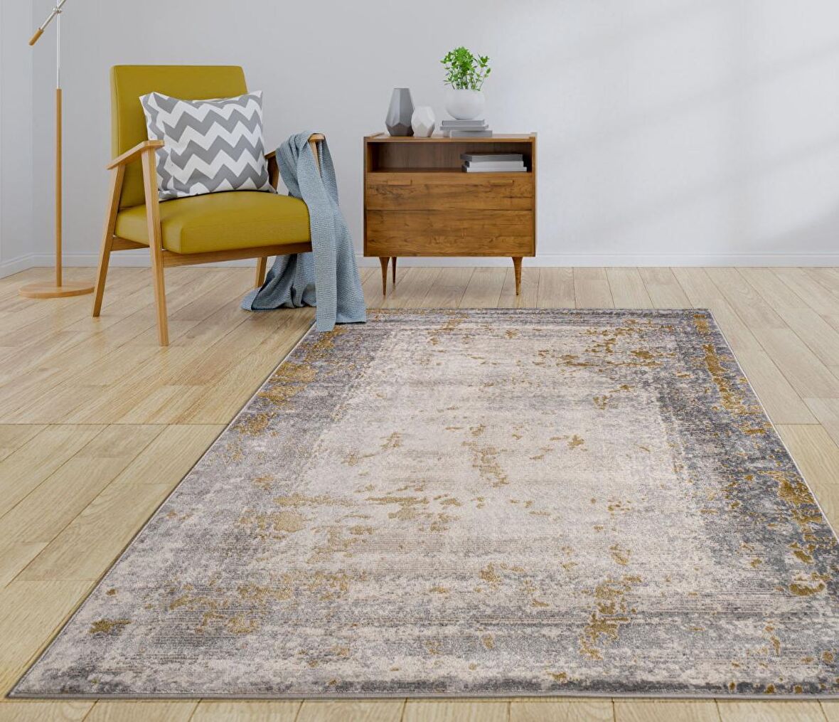 Home Dream Cresta Gri Gri Modern Halı CRS005