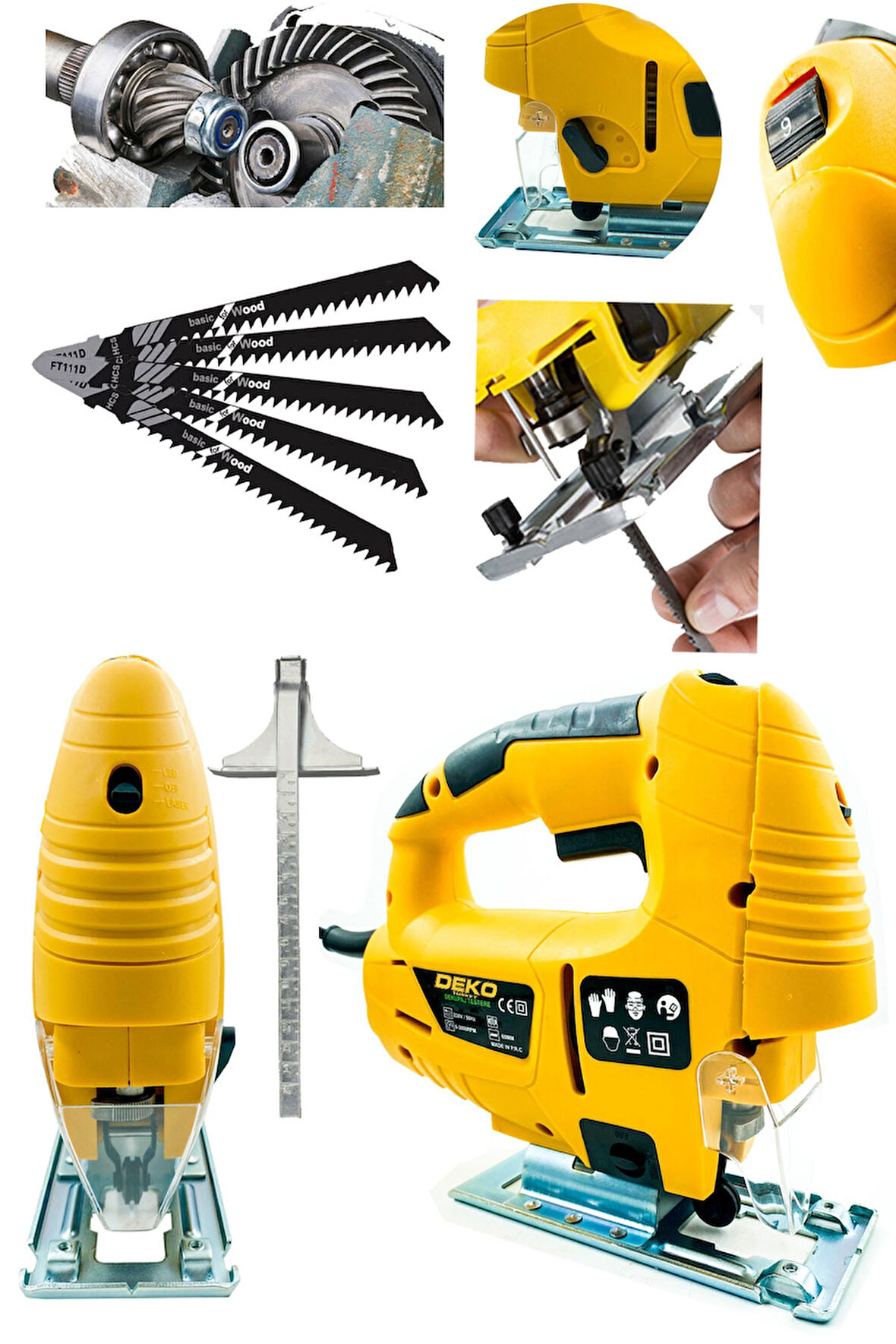 Bakır Sargılı 4000w Metal Dişli Devir Ve Pandül Ayarlı Ahşap Metal Kesme Lazerli Dekupaj Testere