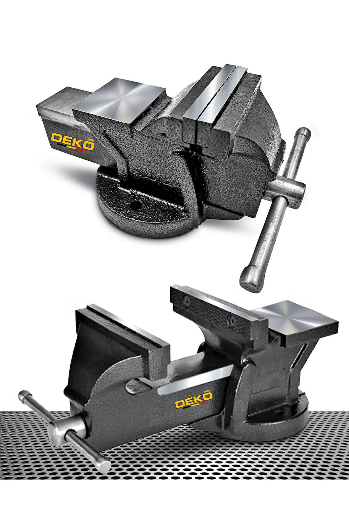 Yerli Üretim 80mm 3" Sabit Tabanlı Özel Alaşım Paslanmaz Çelik Sabit Tezgah Masa Mengenesi Örslü