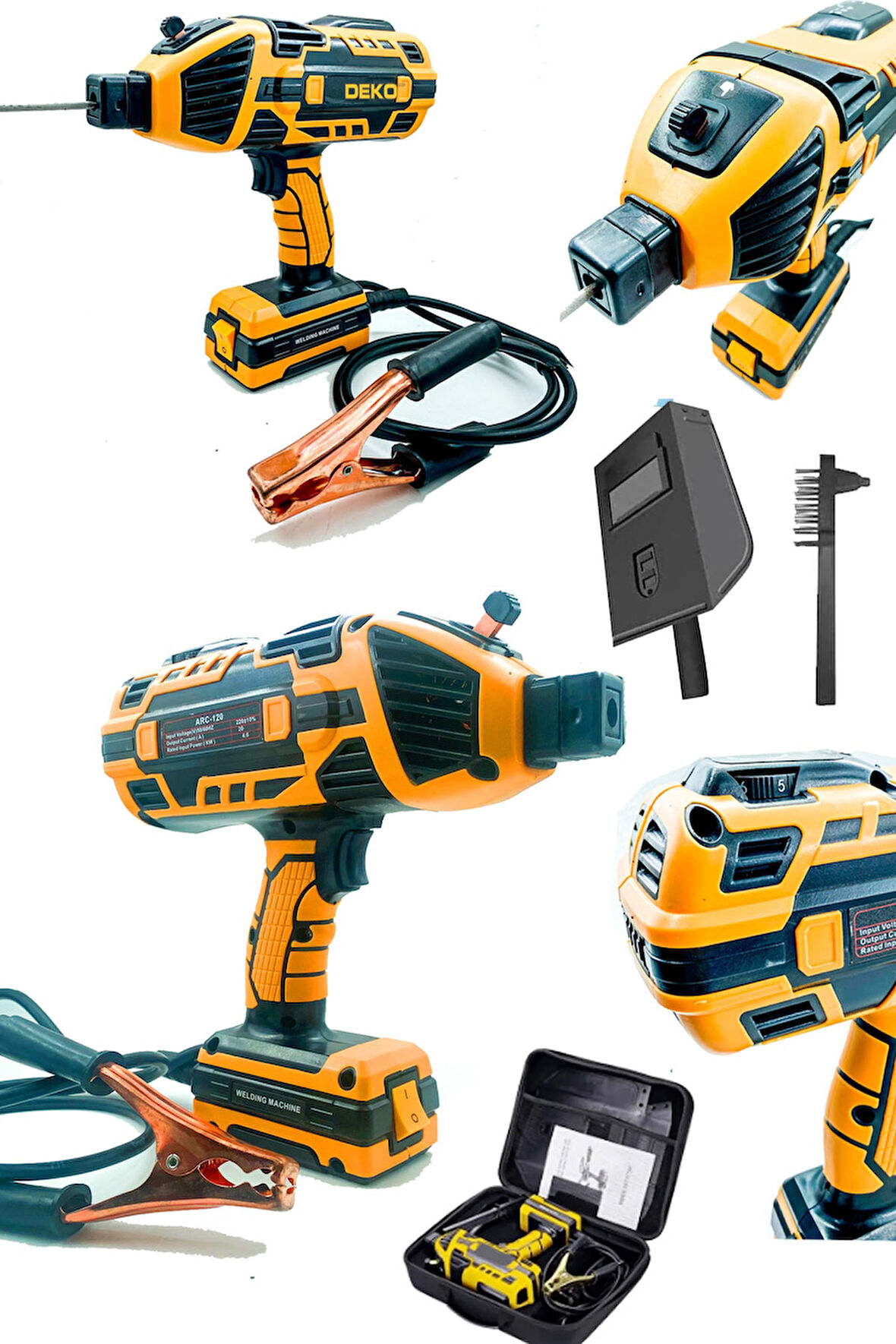 Hand Welder Dkt-220a Yeni Nesil Tabanca Kaynak Makinası Invertör Elektrot Kaynak Makinesi Seti