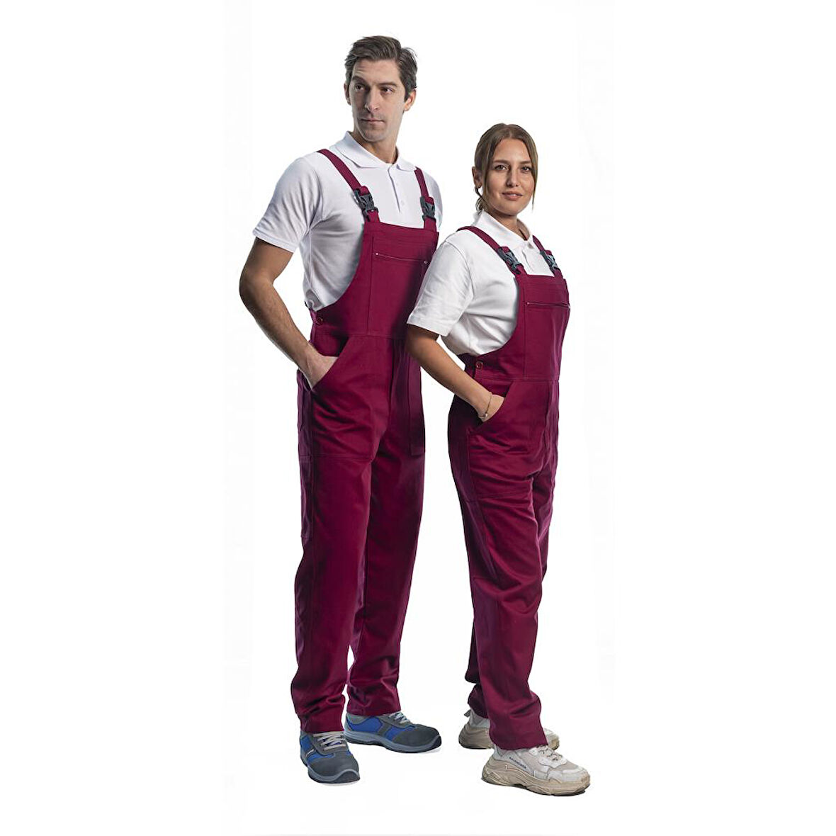 Şensel, Bahçıvan Tulum, Bordo -8E415- Üniforma, Askılı Tulum