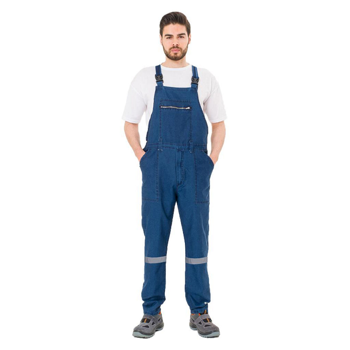 Şensel, Reflektörlü Yazlık Kot Bahçıvan Tulum, Lacivert-8E2045-