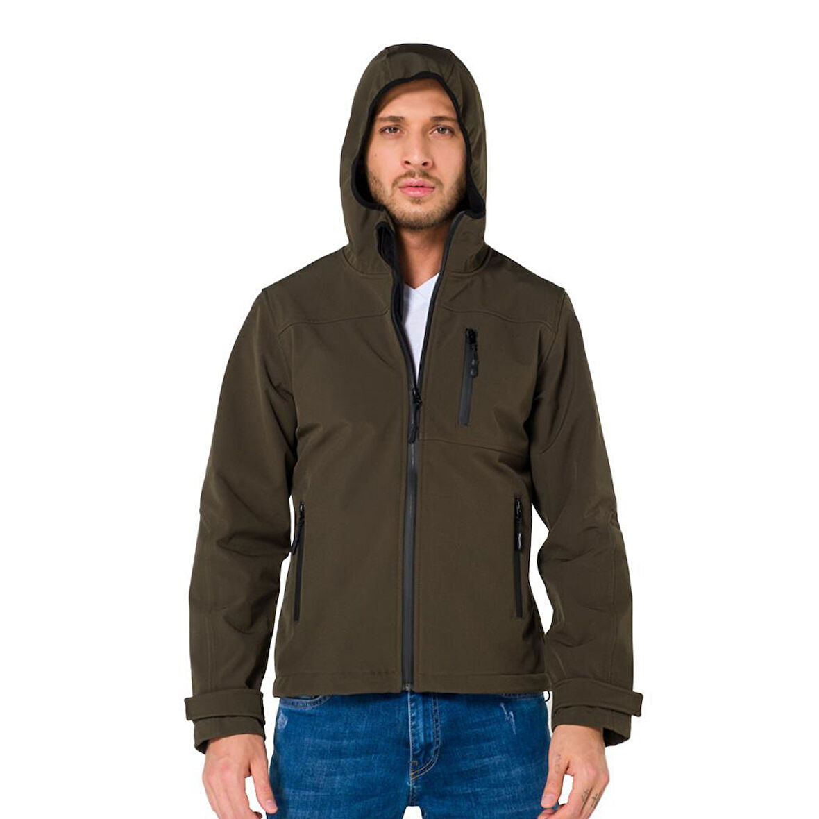 Şensel, Softshell Mont, Haki -91E2525- Su İtici, Rüzgar Geçirmez