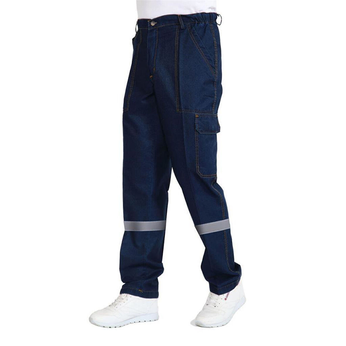 Şensel, Reflektörlü Yazlık Kot İş Pantolonu, Lacivert, -82E645-