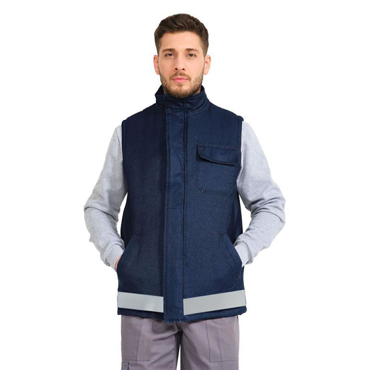 Şensel, Reflektörlü Kapitoneli Kot Yelek -118E4645-