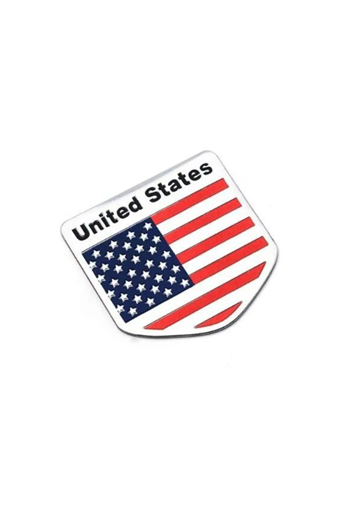 Abd Bayrağı Tasarımlı Alüminyum Arma Sticker Etiket