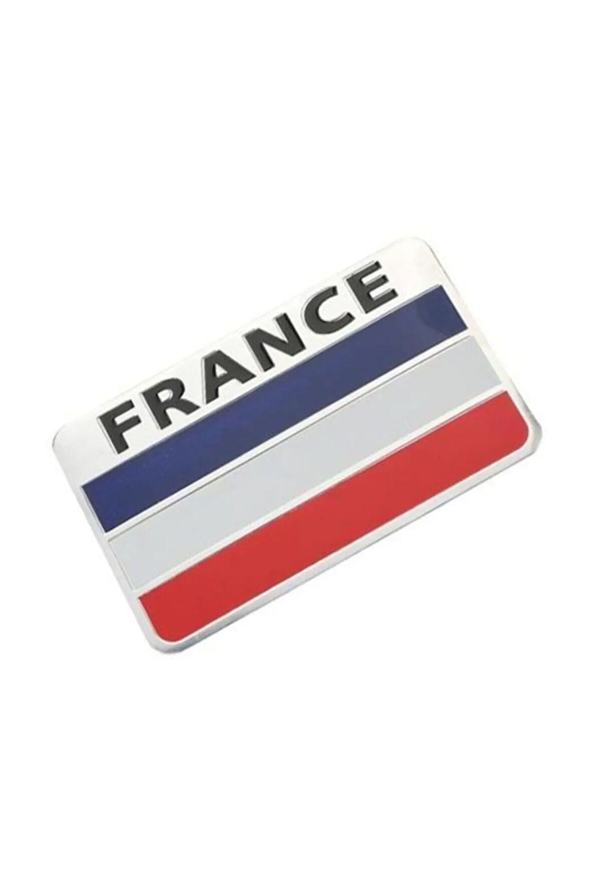 Fransa Bayrağı Tasarımlı Alüminyum Sticker Etiket