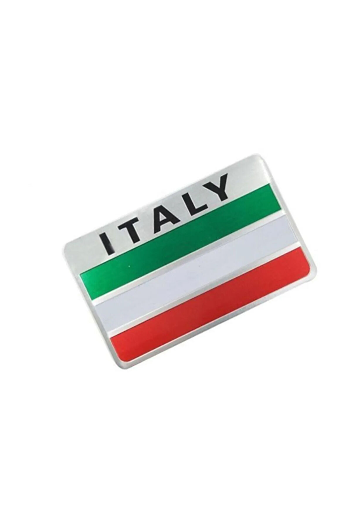 Italyan Bayrağı Tasarımlı Alüminyum Sticker Etiket