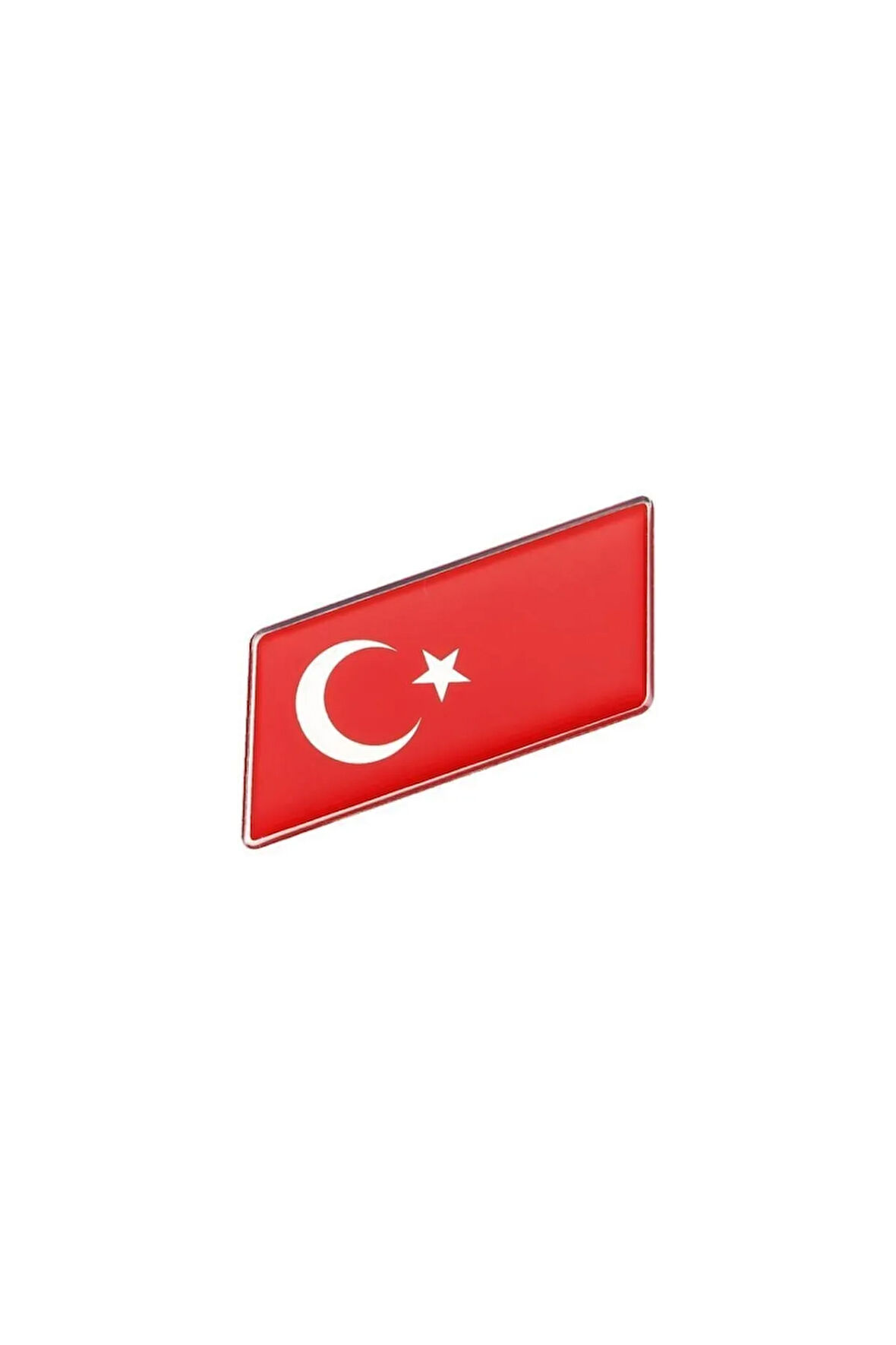 Türkiye Bayrağı Tasarımlı Damlalı Alüminyum Sticker Etiket
