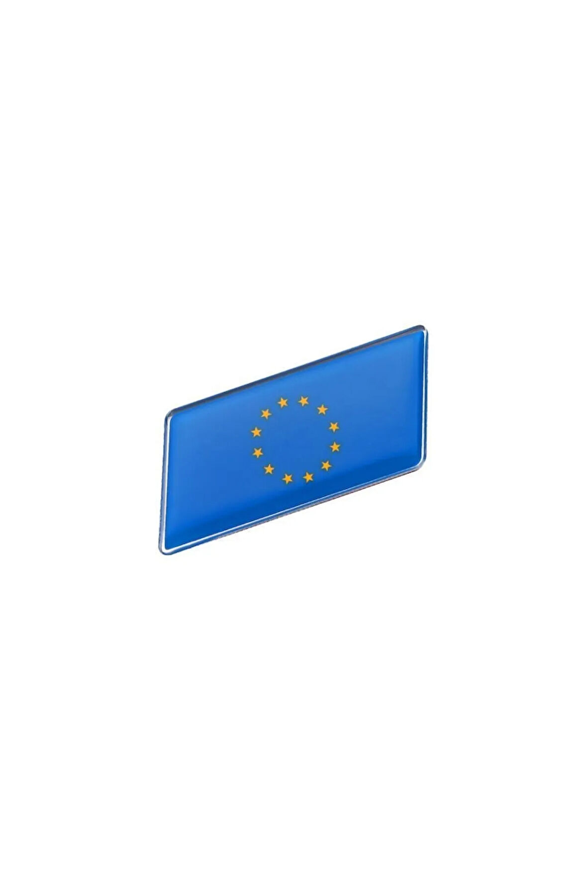 Avrupa Birliği Bayrağı Tasarımlı Damlalı Alüminyum Sticker Etiket