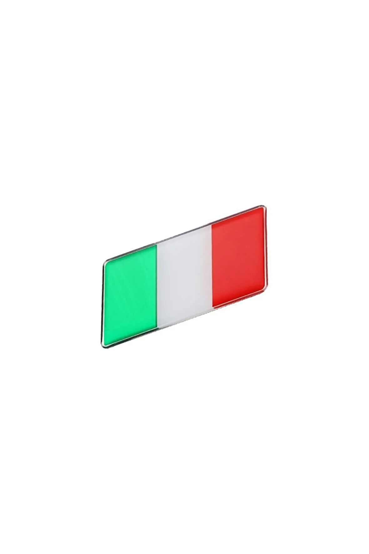 Italya Bayrağı Tasarımlı Damlalı Alüminyum Sticker Etiket