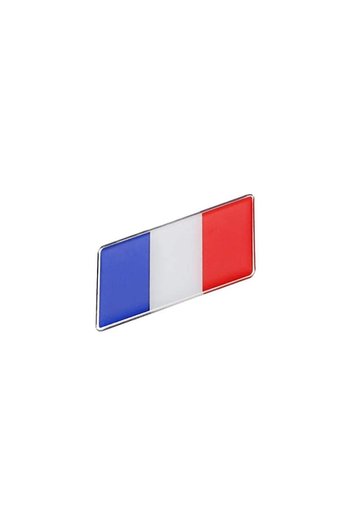 Fransa Bayrağı Tasarımlı Damlalı Alüminyum Sticker Etiket