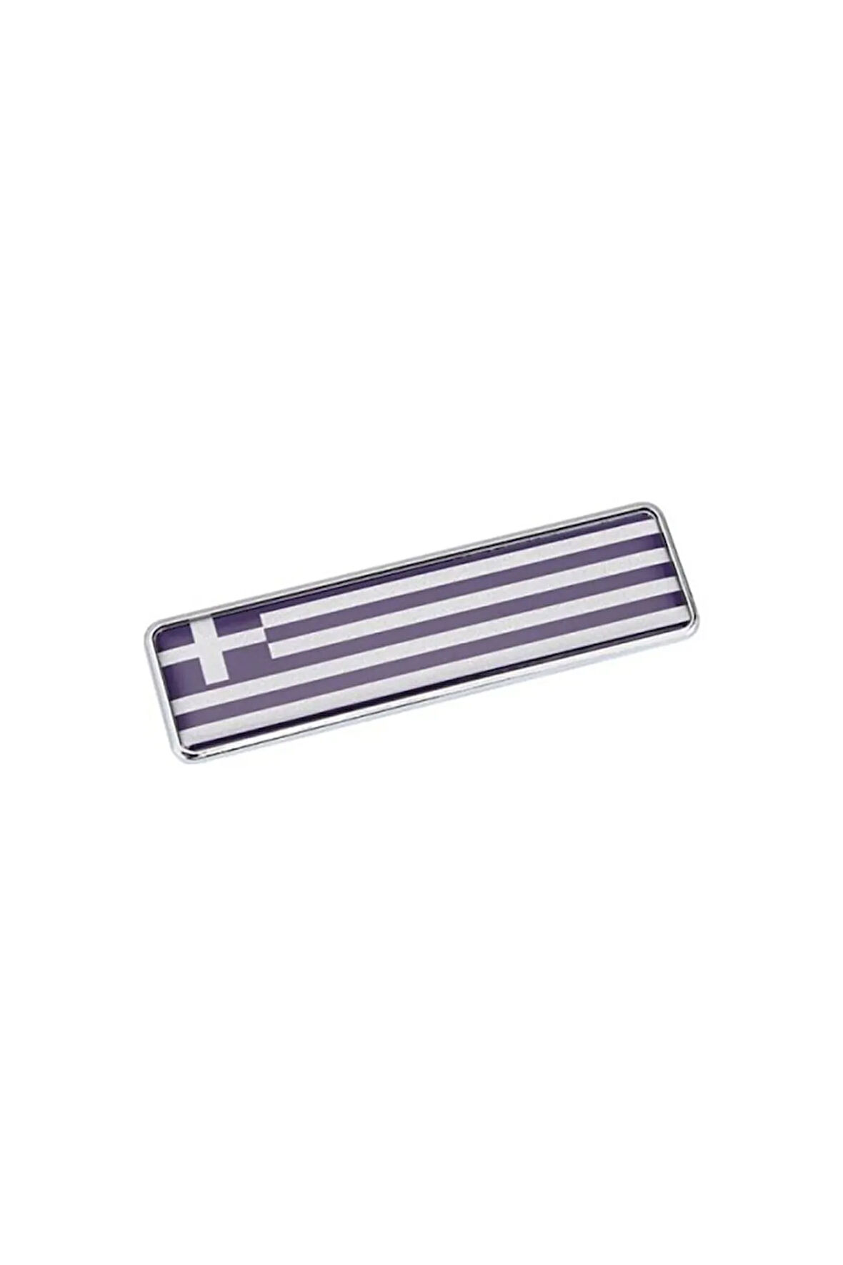 Yunanistan Bayrağı Tasarımlı Damlalı Alüminyum  Etiket Uzun Sticker