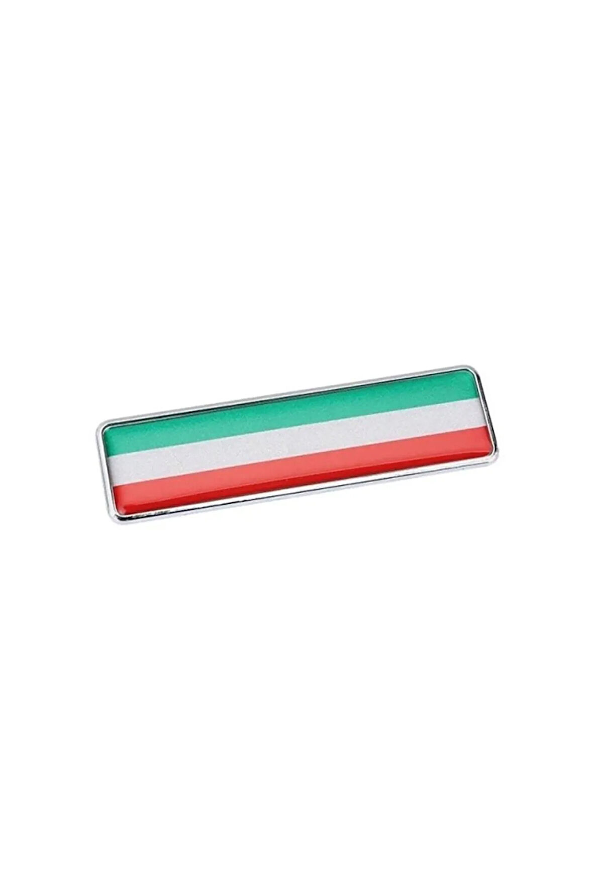 Italya Bayrağı Tasarımlı Damlalı Alüminyum Etiket Uzun Sticker