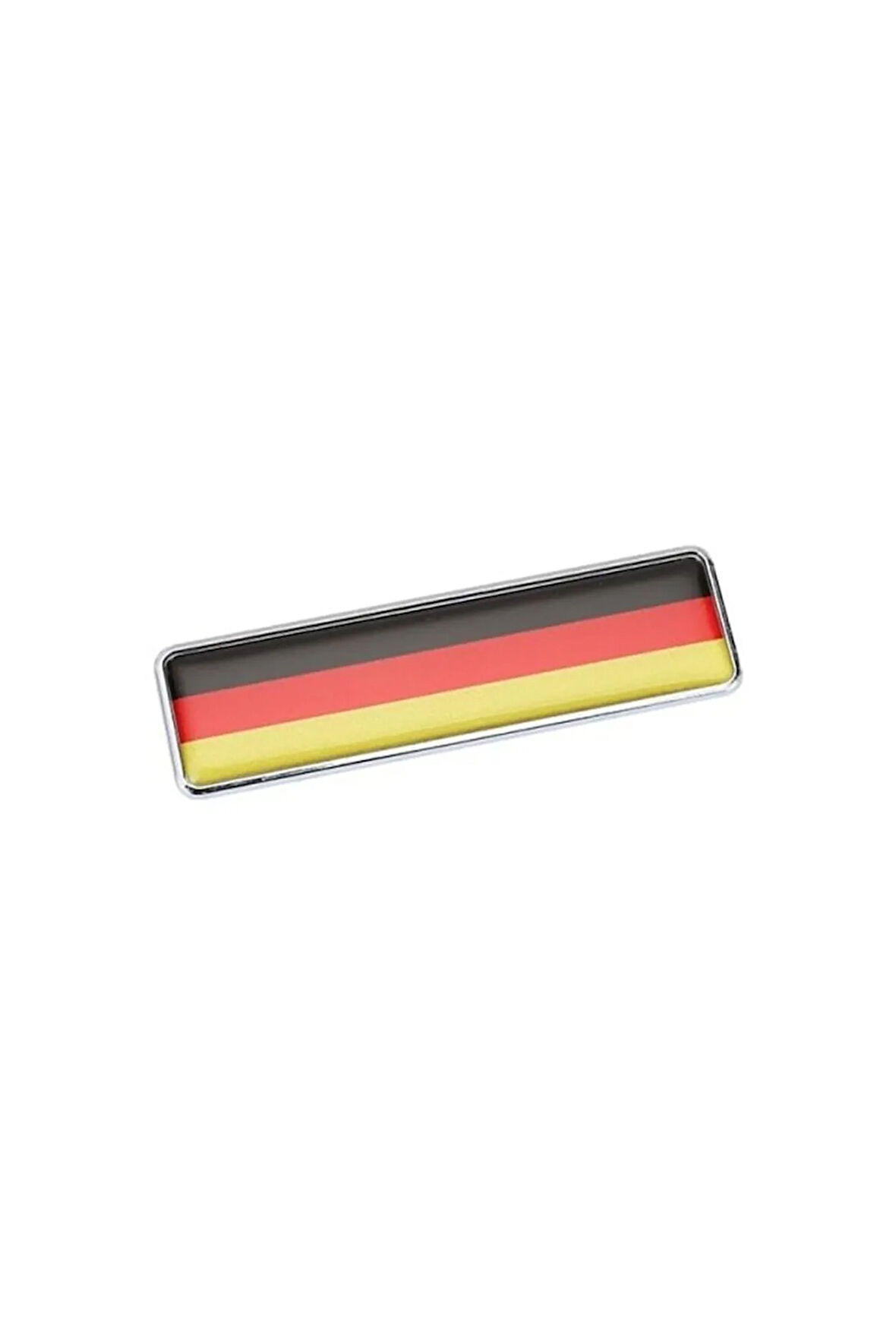 Almanya Bayrağı Tasarımlı Damlalı Alüminyum Sticker Etiket Uzun