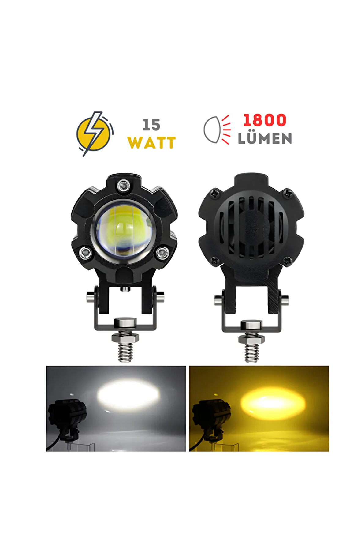 Kugel 15W Motosiklet Led Sis Farı