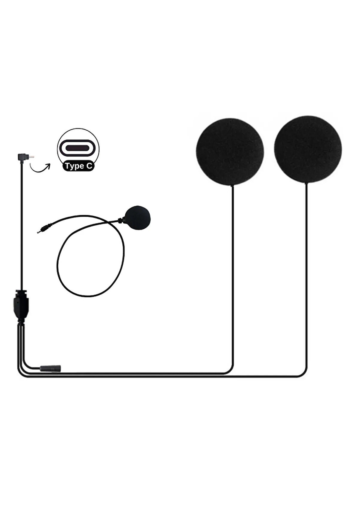 KN2250 Kapalı Kask Mikrofon ve Kulaklık