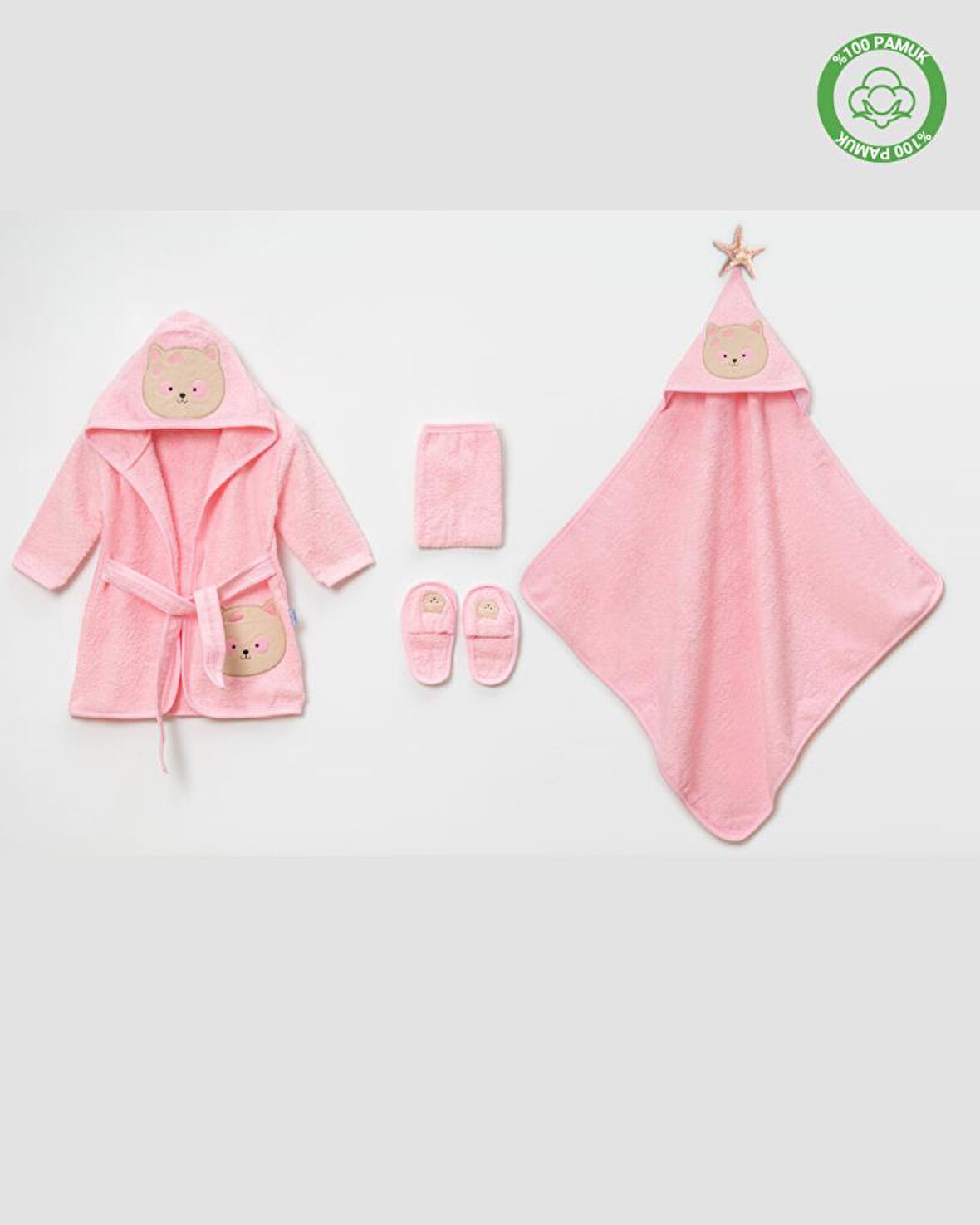 Kedili Bornoz Takımı (1-2 Yaş)